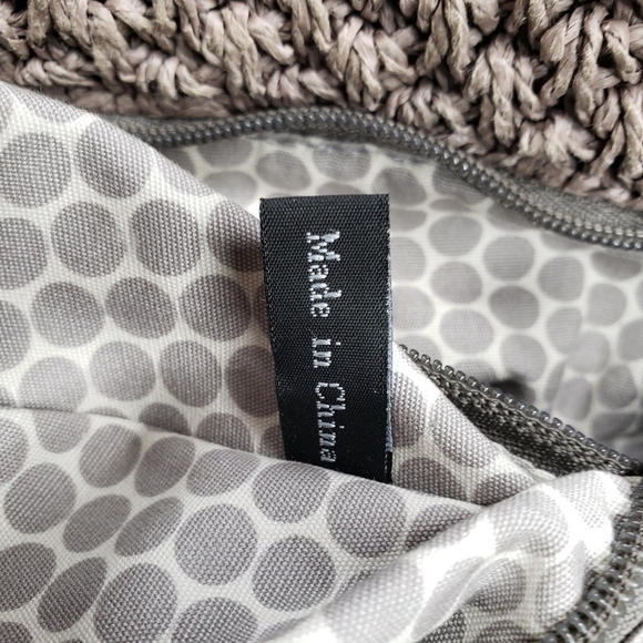 Brighton | Bohemian Beach Woven Jute Gray Tan Color Block...